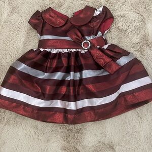 Red and Maroon baby dress 12 Months new without tags